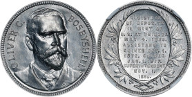 1889 Mint Superintendent Oliver C. Bosbyshell Medal. cf. Julian MT-17. Aluminum. MS-66 (NGC).

26 mm. A close copy, in much-reduced size, of the 76 ...