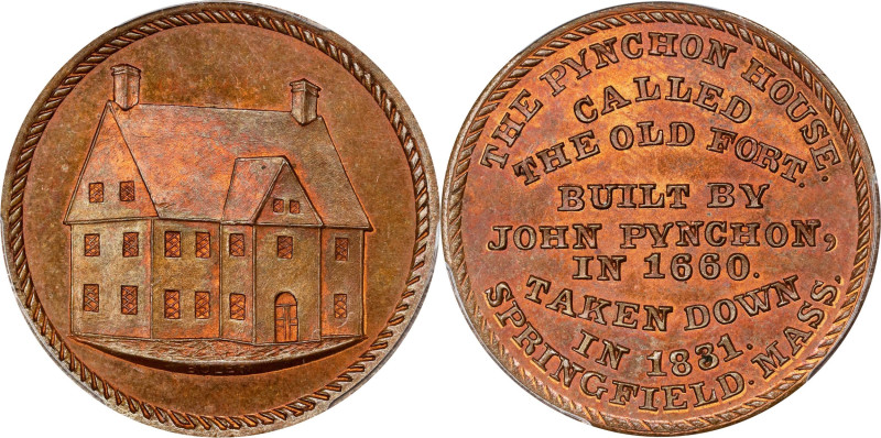 "1831" (ca. 1881) Pynchon House Medal. By John Adams Bolen. Musante JAB-39, Rula...