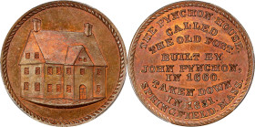 "1831" (ca. 1881) Pynchon House Medal. By John Adams Bolen. Musante JAB-39, Rulau Ma-Sp 56A. Copper. MS-64 RB (PCGS).

25 mm.

Estimate: $400
