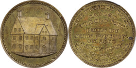 "1831" (ca. 1881) Pynchon House Medal. By John Adams Bolen. Musante JAB-39, Rulau Ma-Sp 56. Brass. MS-64 (PCGS).

25 mm.

From Charles E. Kirtley'...