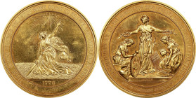 1876 United States Centennial Medal. Julian CM-11, Swoger-3Icv1. Copper, Gilt. Mint State.

57 mm.

Estimate: $300