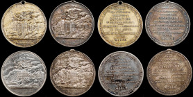 Set of (4) 1873 Inter-State Industrial Exposition Second Anniversary of the Great Chicago Fire Medals. Extremely Fine to About Uncirculated.

51 mm....