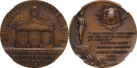 1926 U.S. Sesquicentennial Exposition. Connecticut Dollar. HK-456, SH 20-2 ABZ. Rarity-3. Antiqued Bronze. MS-65 (NGC).

38 mm.

Estimate: $100