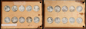 Lot of (10) Heraldic Art Medal So-Called Half Dollars. By Robert T. McNamara. Sterling Silver. Choice Mint State.

30.6 mm. 162.37 grams total weigh...