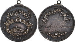 1821 Boston Schools Medal. Julian SC-12, Greenslet GM-371. Silver. Extremely Fine, Tooled.

34 mm. 15.90 grams. Looped for suspension. Reverse inscr...