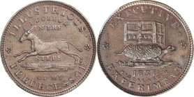 1837 Illustrious Predecessor. HT-33, Low-19, DeWitt-CE 1838-3, W-11-530a. Rarity-1. Copper. Plain Edge. AU-58 (PCGS).

28.5 mm.

Estimate: $125