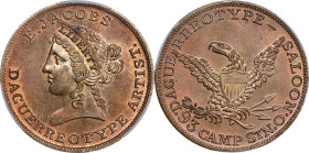LOUISIANA. New Orleans. Undated (1851-1859) E. Jacobs. Miller-La 33. Copper. Plain Edge. MS-64 RB (PCGS).

29 mm.

Estimate: $300