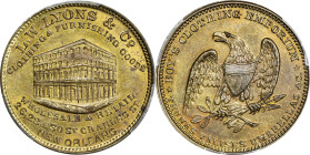 LOUISIANA. New Orleans. Undated (1859-1860) L.W Lyons & Co. Miller-La 38A. Brass. Plain Edge. MS-64 (PCGS).

24 mm.

Estimate: $300