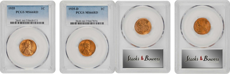 1935 Lincoln Cent. PD Set. MS-66 RD (PCGS).

All examples are individually gra...