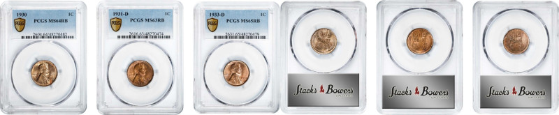 Lot of (3) 1930s Lincoln Cents. (PCGS).

Included are: 1930 MS-64 RB; 1931-D M...