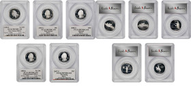 Lot of (5) State Quarters. Silver. Proof-70 Deep Cameo (PCGS). State Flag Label Holder.

Included are: 1999-S Pennsylvania; (2) 1999-S New Jersey; 2...