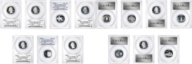 Lot of (6) State Quarters. Silver. Proof-70 Deep Cameo (PCGS). State Flag Label Holder.

Included are: 1999-S Georgia; 1999-S Connecticut; 2000-S Ma...