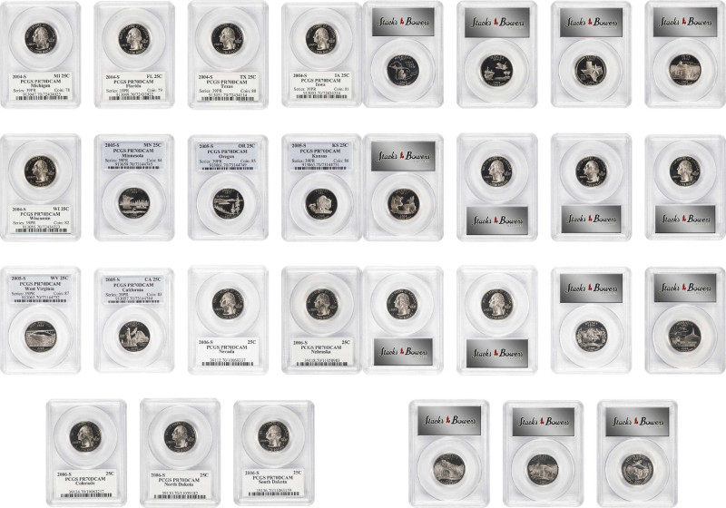 Lot of (15) State Quarters. Proof-70 Deep Cameo (PCGS).

Included are: 2004-S ...