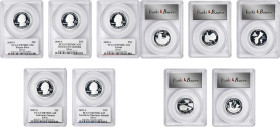 Complete Set of 2009-S District of Columbia and U.S. Territory Quarters. Silver. Proof-70 Deep Cameo (PCGS). Territory Flag Label Holder.

Each coin...