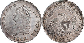 1809 Capped Bust Half Dollar. O-109b. Rarity-3. Die State 109.6. IIIII Edge. EF-45 (NGC).

PCGS# 39388. NGC ID: 24ES.

Estimate: $650