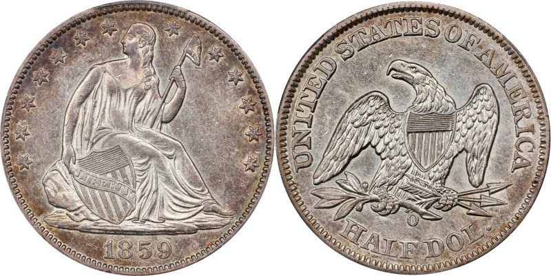 1859-O Liberty Seated Half Dollar. AU-53 (PCGS).

PCGS# 6297. NGC ID: 24HZ.
...