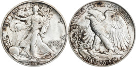 1916-D Walking Liberty Half Dollar. Unc Details--Cleaned (PCGS).

PCGS# 6567. NGC ID: 24PM.

Estimate: $500