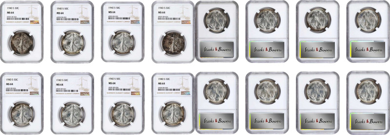 Lot of (8) 1940-S Walking Liberty Half Dollars. MS-64 (NGC).

PCGS# 6610. NGC ...