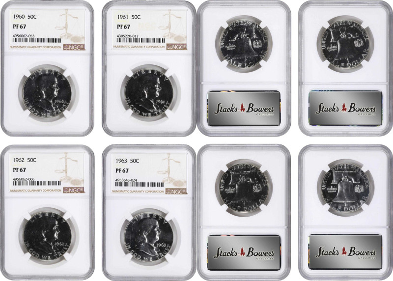 Complete Set of Proof Franklin Half Dollars, 1960-1963. Proof-67 (NGC).

All c...