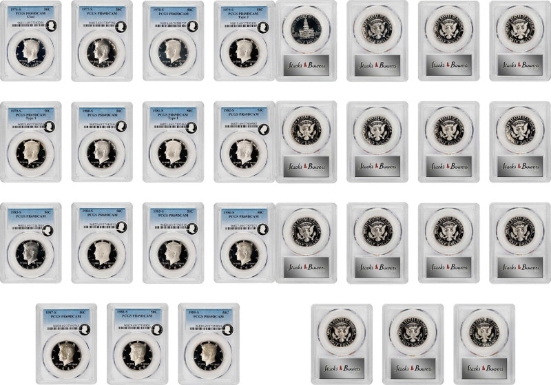 Complete Set of Proof Kennedy Half Dollars, 1976-1989. Proof-69 Deep Cameo (PCGS...