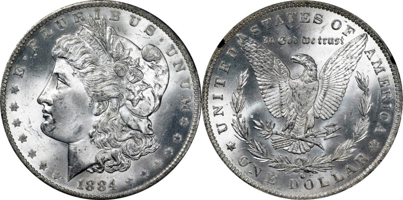 1884-O GSA Morgan Silver Dollar. MS-64 (PCGS).

The original box and card are ...