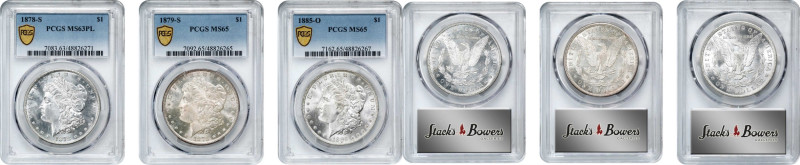 Lot of (3) Mintmarked Morgan Silver Dollars. (PCGS).

Included are: 1878-S MS-...