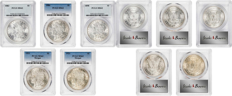 Lot of (5) Philadelphia Minted Morgan Silver Dollars. MS-62 (PCGS).

Included ...