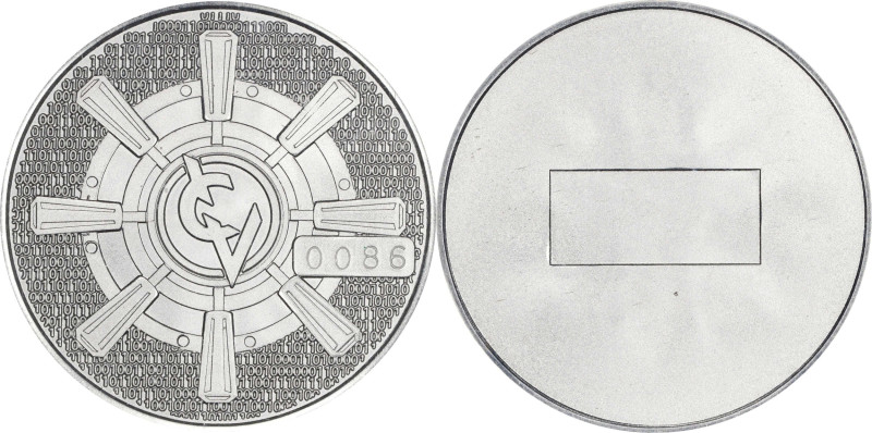 Unfunded 2014 CryptoVault "DIY" Bitcoin. Serial No. 86. Nickel Alloy. MS-69 (ICG...