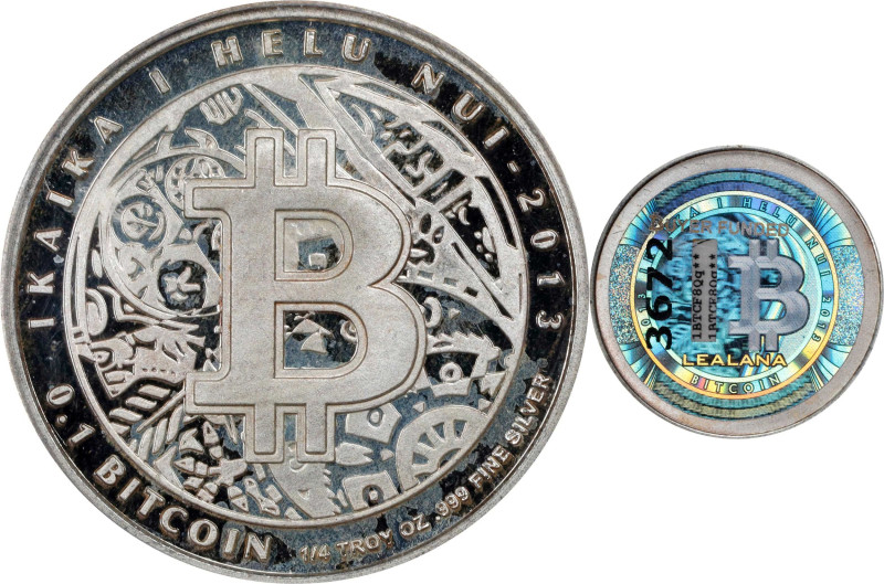 Unfunded 2013 Lealana 0.1 Bitcoin. Firstbits 1BTCF8Qq. Serial No. 3672. Buyer Fu...