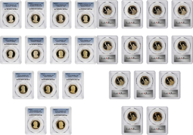 Complete Set of Proof Presidential Dollars, 2007-2016. Proof-69 Deep Cameo (PCGS...