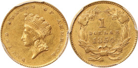 1854 Gold Dollar. Type II. EF Details--Bent (PCGS).

PCGS# 7531. NGC ID: 25C3.

Estimate: $300