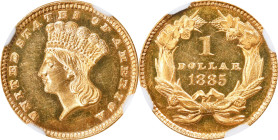 1885 Gold Dollar. MS-63 DPL (NGC).

PCGS# 7586. NGC ID: 25DP.

Estimate: $680