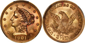 1901 Liberty Head Quarter Eagle. Unc Details--Scratch (PCGS).

PCGS# 7853. NGC ID: 25LS.

Estimate: $400