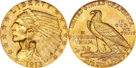 1913 Indian Quarter Eagle. MS-63 (NGC). CAC. OH.

PCGS# 7945. NGC ID: 2897.

Estimate: $750