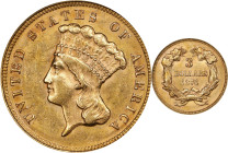1874 Three-Dollar Gold Piece. AU-58 (NGC).

PCGS# 7998. NGC ID: 25MX.

Estimate: $1300