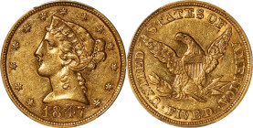 1847 Liberty Head Half Eagle. AU-55 (PCGS).

PCGS# 8231. NGC ID: 25TL.

Estimate: $800