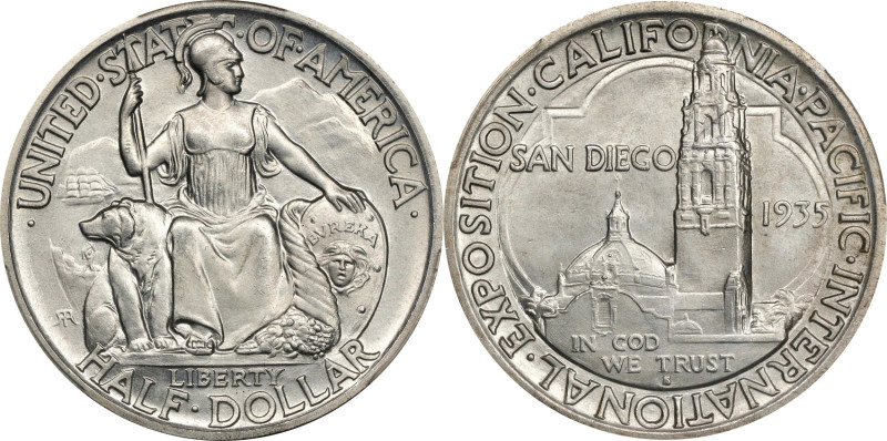 1935-S San Diego, California Pacific International Exposition. MS-65 (PCGS).

...