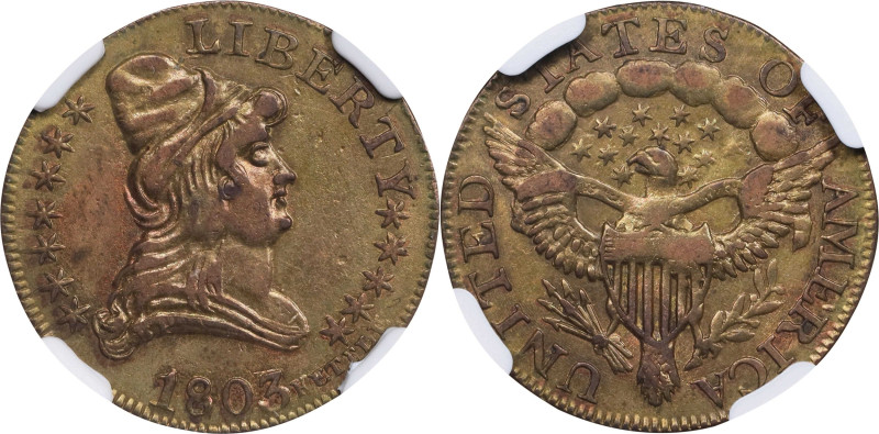 "1803" Capped Bust Right Quarter Eagle Kettle Token. Judd-C1803-1, Pollock-8001....