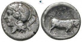 Campania. Hyria  405-400 BC. Didrachm AR