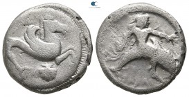 Calabria. Tarentum circa 500-473 BC. Stater AR