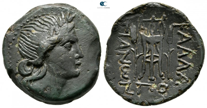 Moesia. Kallatis. ΠΟ- (Po-), magistrate circa 300-100 BC. 
Bronze Æ

26 mm., ...