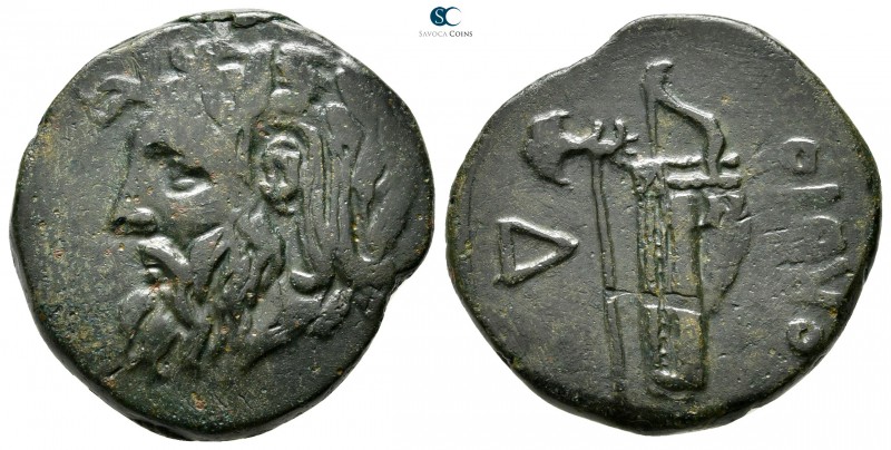 Scythia. Olbia circa 310-280 BC. 
Bronze Æ

25 mm., 10,59 g.

Horned head o...