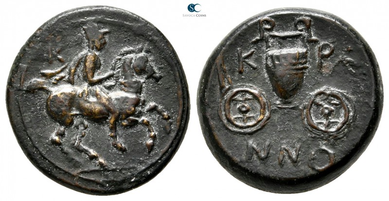 Thessaly. Krannon circa 350-300 BC. 
Dichalkon Æ

17 mm., 4,93 g.

Thessali...