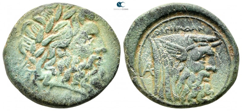 Akarnania. Oiniadai 219-211 BC. 
Tetrachalkon Æ

24 mm., 7,06 g.

Laureate ...