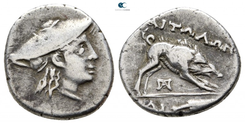 Aetolia. Aetolian League 300-220 BC. 
Triobol AR

16 mm., 2,39 g.

Head of ...