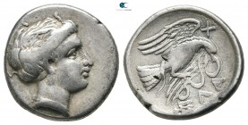 Euboea. Chalkis 338-308 BC. Drachm AR