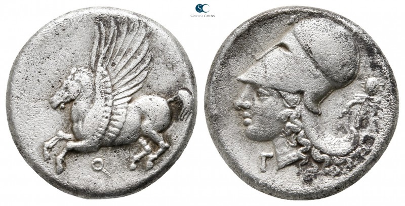 Corinthia. Corinth circa 375-300 BC. 
Stater AR

20 mm., 8,20 g.

Pegasos f...