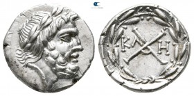 Achaia. Kleitor. Achaian League circa 90-85 BC. Triobol-Hemidrachm AR