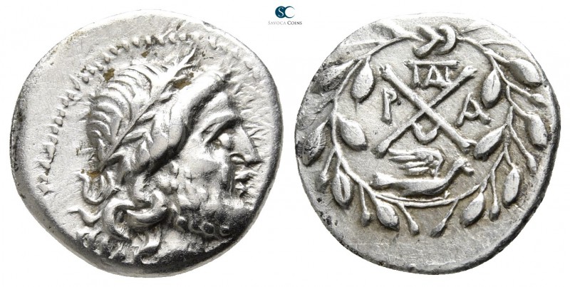 Achaia. Sikyon. Achaian League after 280 BC. 
Hemidrachm AR

15 mm., 2,46 g....