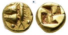 Mysia. Kyzikos circa 600-550 BC. 1/12 Stater EL or Hemihekte